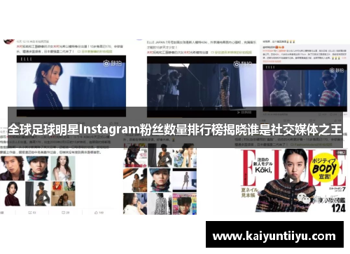 全球足球明星Instagram粉丝数量排行榜揭晓谁是社交媒体之王